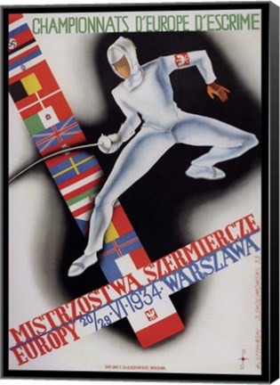 Framed 1934 Warszawa Print