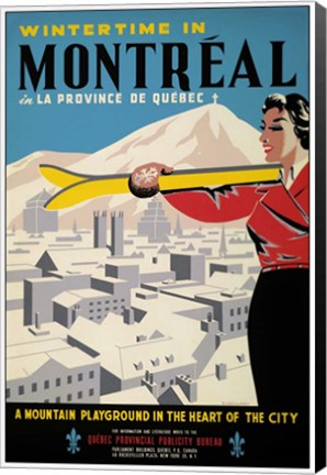 Framed Wintertime in Montreal Print