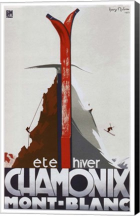 Framed Chamonix Mont Blanc Print