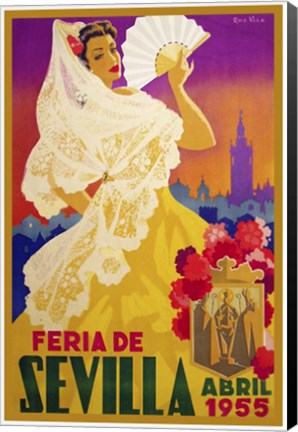 Framed Feria De Sevilla 1955 Print