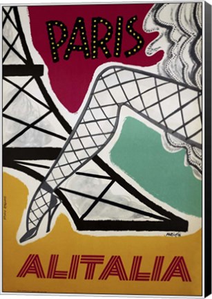 Framed Paris Alitalia Print