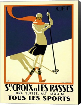 Framed Ste. Croix et Les Rasses Print