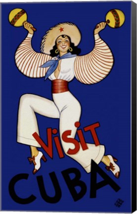 Framed Visit Cuba Print
