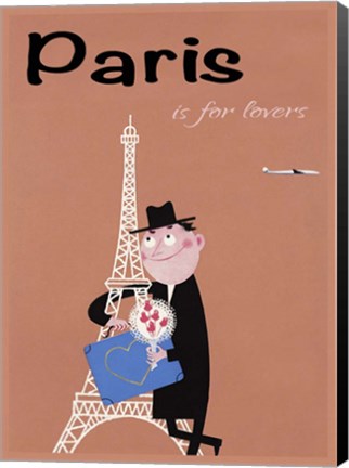 Framed Paris is for Lovers Print