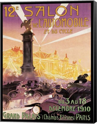 Framed Grand Palais Paris 1910 Print