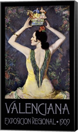Framed Valenciana 1909 Print