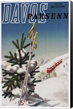 Framed Davos Parsenn Print