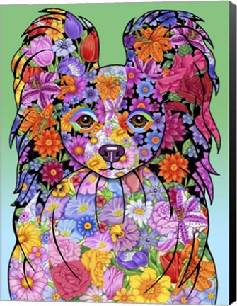 Framed Flowers Papillon Print
