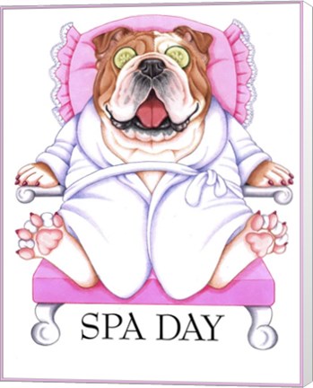 Framed Spa Bulldog Print