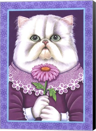 Framed White Persian Print