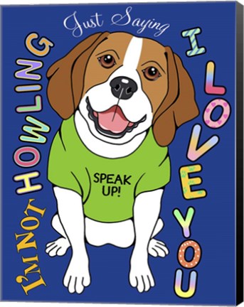 Framed Beagle Graphic Style Print