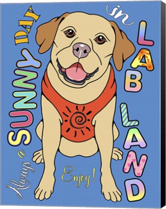 Framed Labrador Graphic Style Print