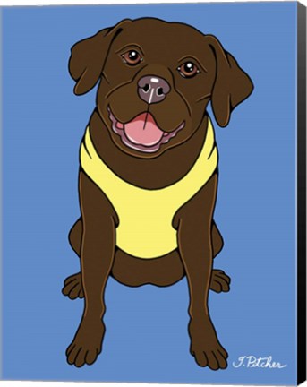 Framed Labrador Chocolate Print