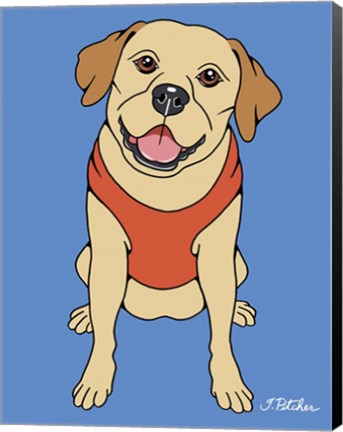 Framed Labrador Yellow Print