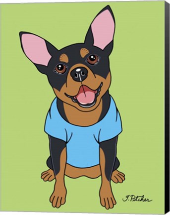 Framed Miniature Pinscher Print