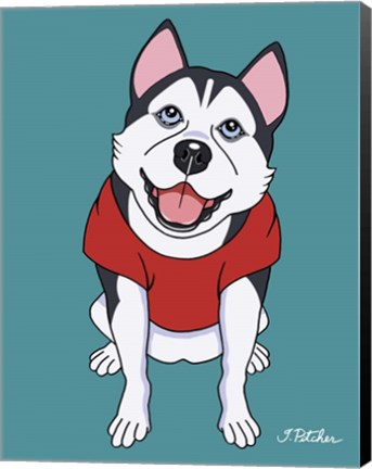Framed Siberian Husky Print