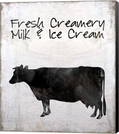 Framed Fresh Creamery Milk &amp; Ice Cream Print