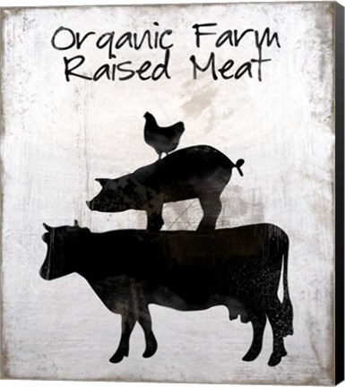Framed Organic Farm Raised Meat Print