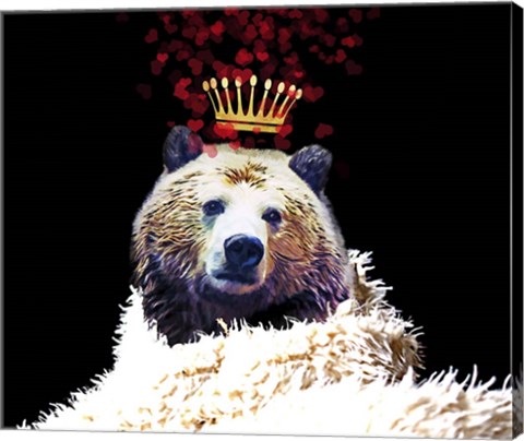 Framed Royal Love Grizzly Bear Print