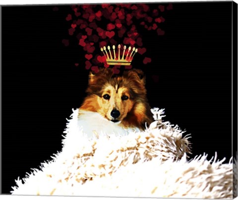 Framed Royal Love Pup - Sheltie Print