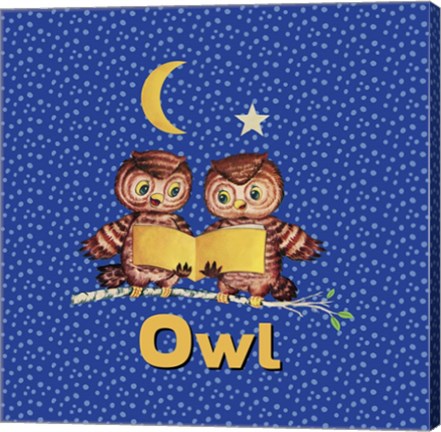 Framed Cute Baby Owls Print