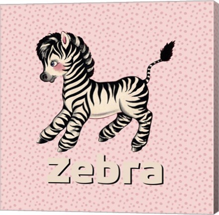 Framed Cute Baby Zebra Print