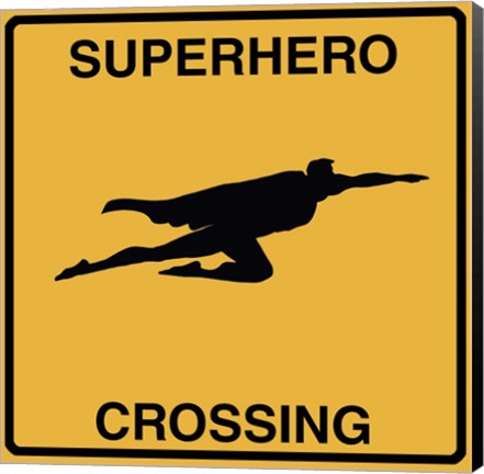 Framed Super Hero Crossing Print
