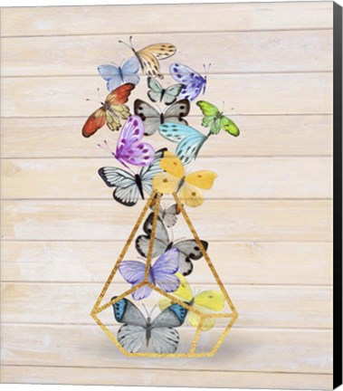 Framed Rustic Butterfly Terrarium Print