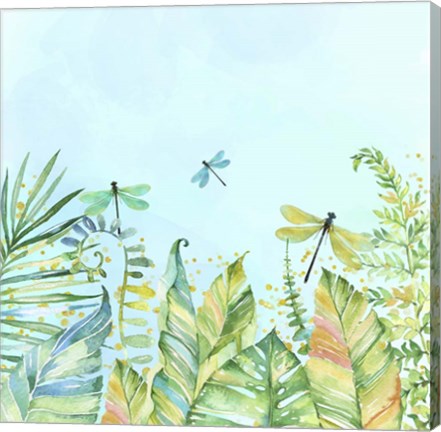 Framed Dragonfly Jungle Print