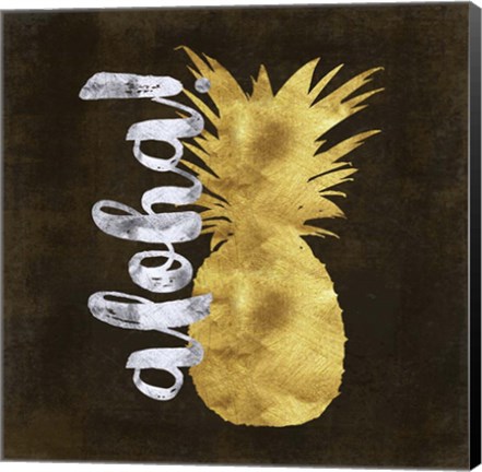 Framed Aloha Silver &amp; Gold II Print