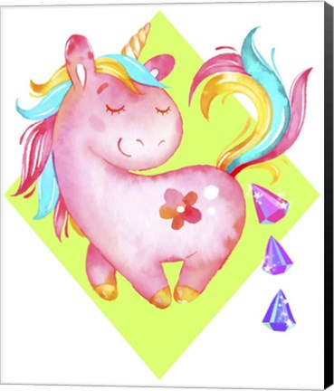 Framed Unicorns Poop Crystals I Print