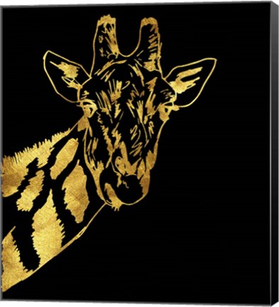 Framed Golden Giraffe Print