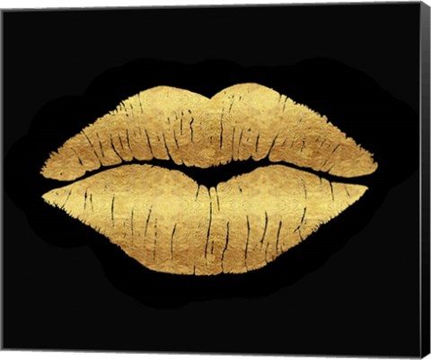 Framed Gold Leaf Kiss Print
