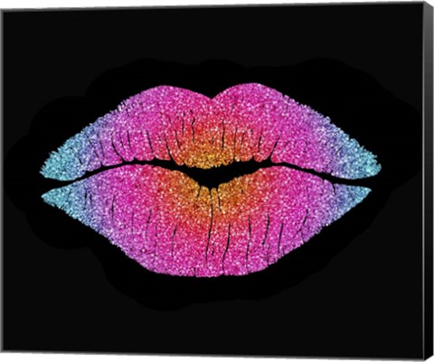 Framed Rainbow Sugar Lips Print