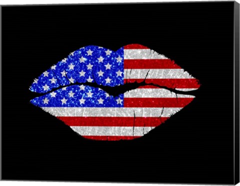 Framed Patriotic Lips II Print