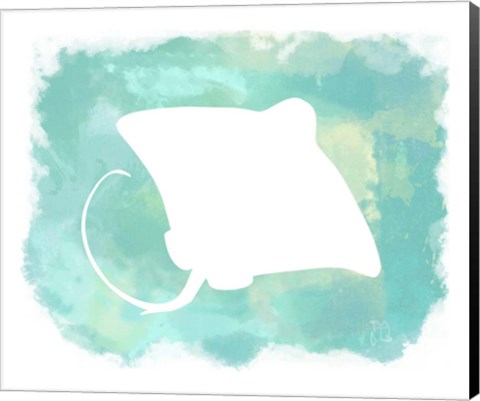 Framed Heart of the Sea Manta Ray Print