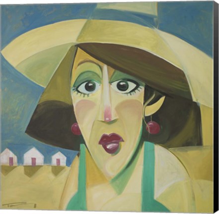 Framed At The Beach 2 Print