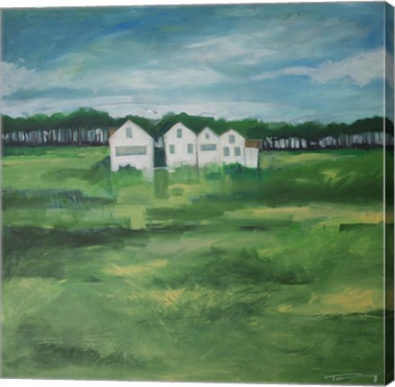 Framed Settlement By Field Print