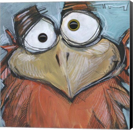 Framed Square Bird 9b Print