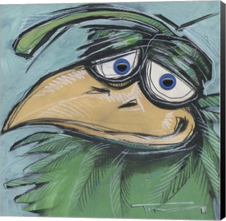 Framed Square Bird 12b Print