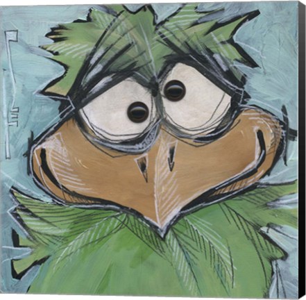 Framed Square Bird 14b Print