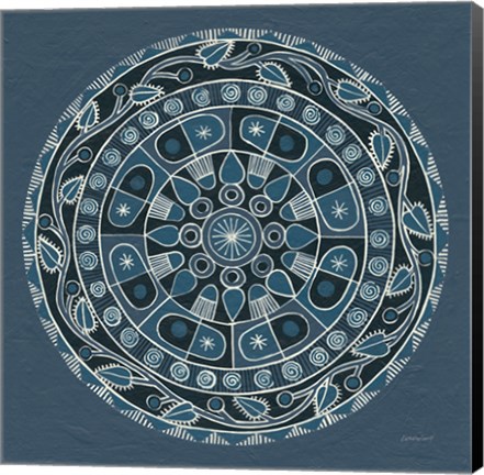 Framed Adire IV Cream Print