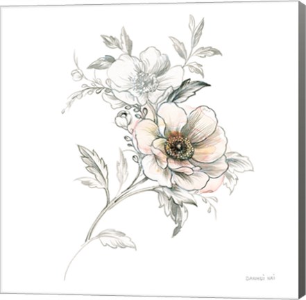 Framed Sketchbook Garden VII Print