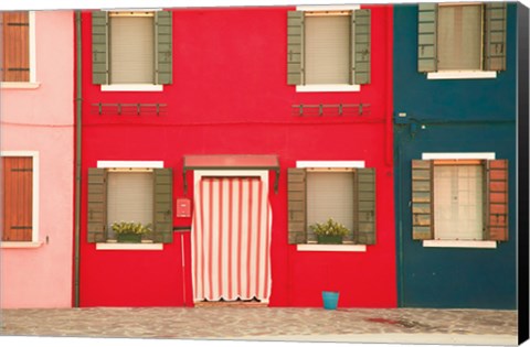 Framed Windows of Burano VI Print