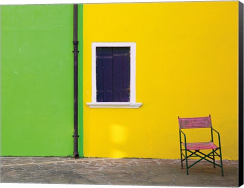 Framed Windows of Burano II Print