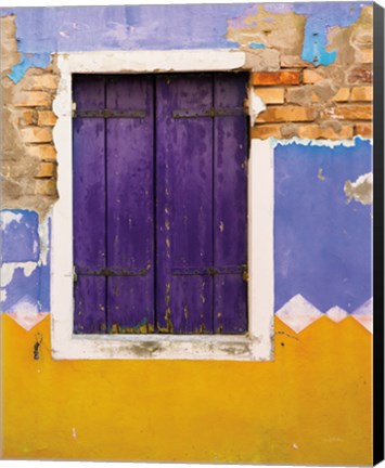 Framed Windows of Burano IV Print