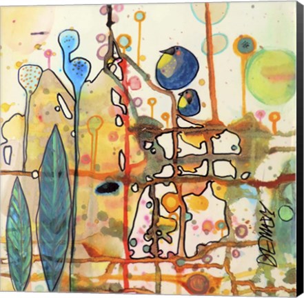 Framed Two Birds Print