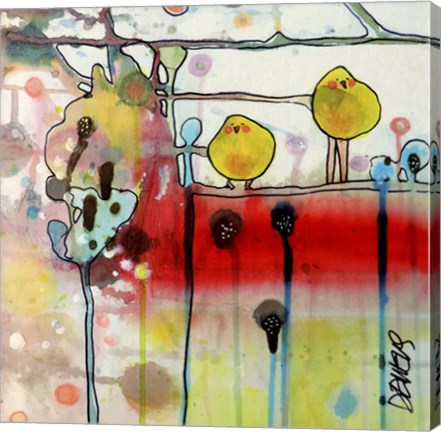 Framed Oiseau Jaune Print