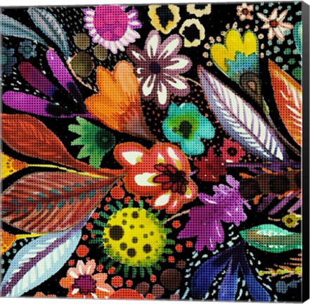 Framed Eclosion Black Linen Print