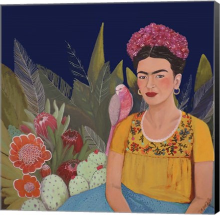 Framed Frida A Casa Azul Revisitated Print